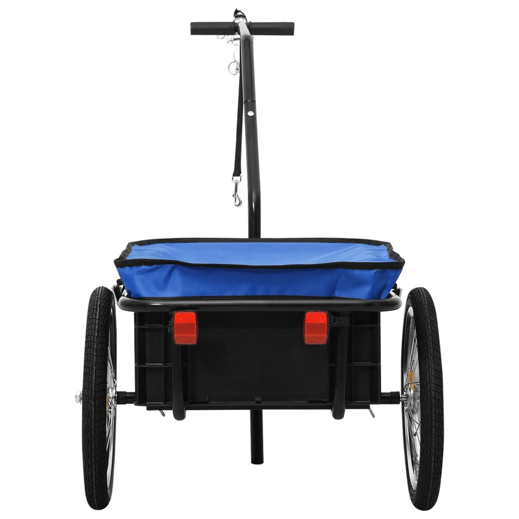 Fietstrailer/trekwagen 155x60x83 cm staal blauw