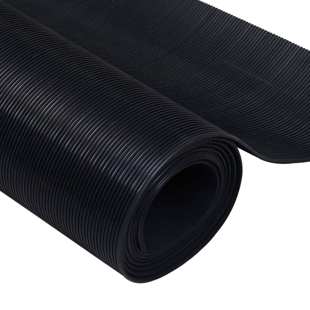 Vloermat anti-slip 3 mm 1,5x2 m rubber fijne ribbel
