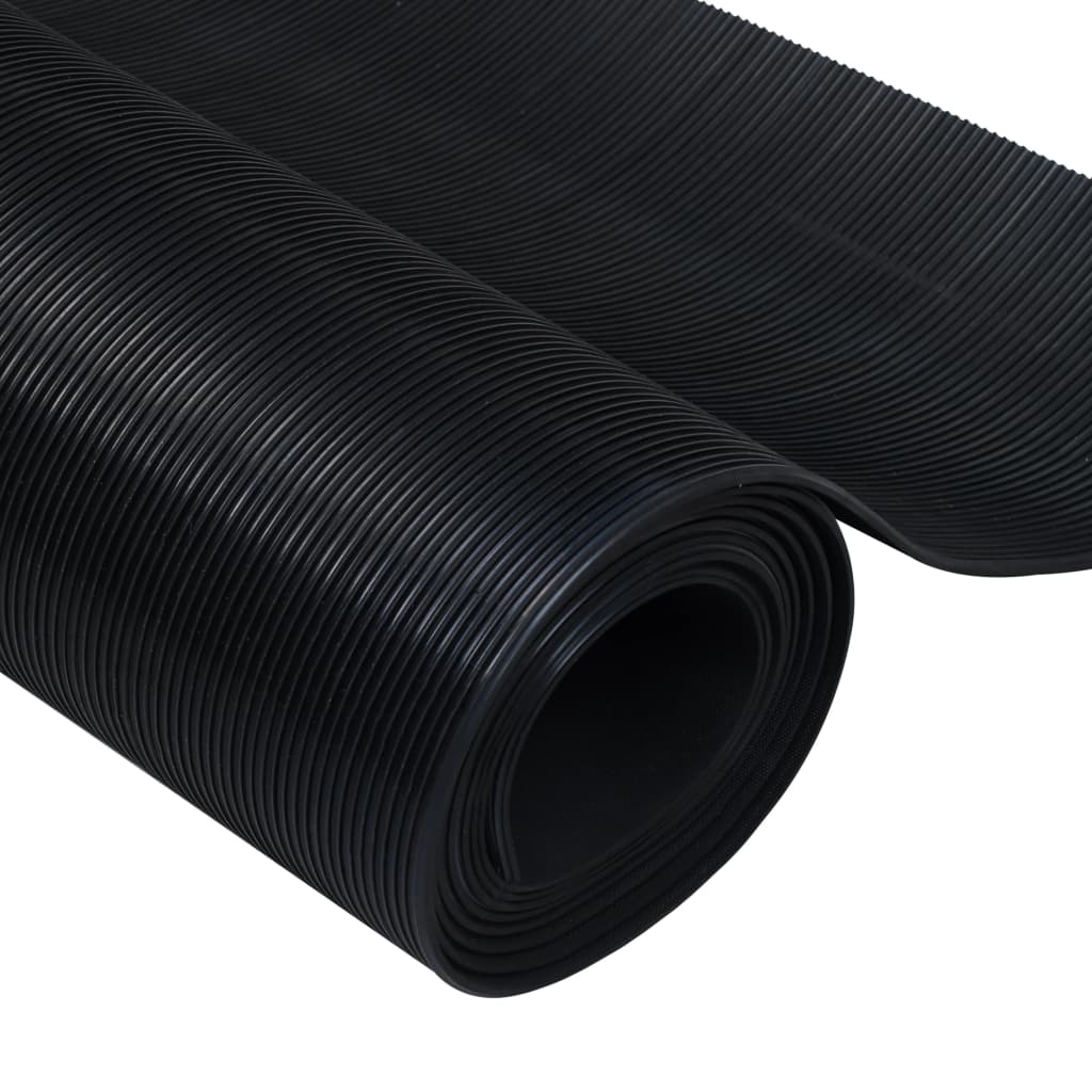 Vloermat anti-slip 3 mm 1,5x4 m rubber fijne ribbel