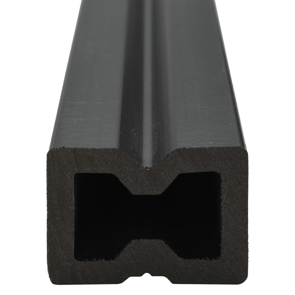 Terrasplanken met accessoires 10 m² 2,2 m massief HKC zwart