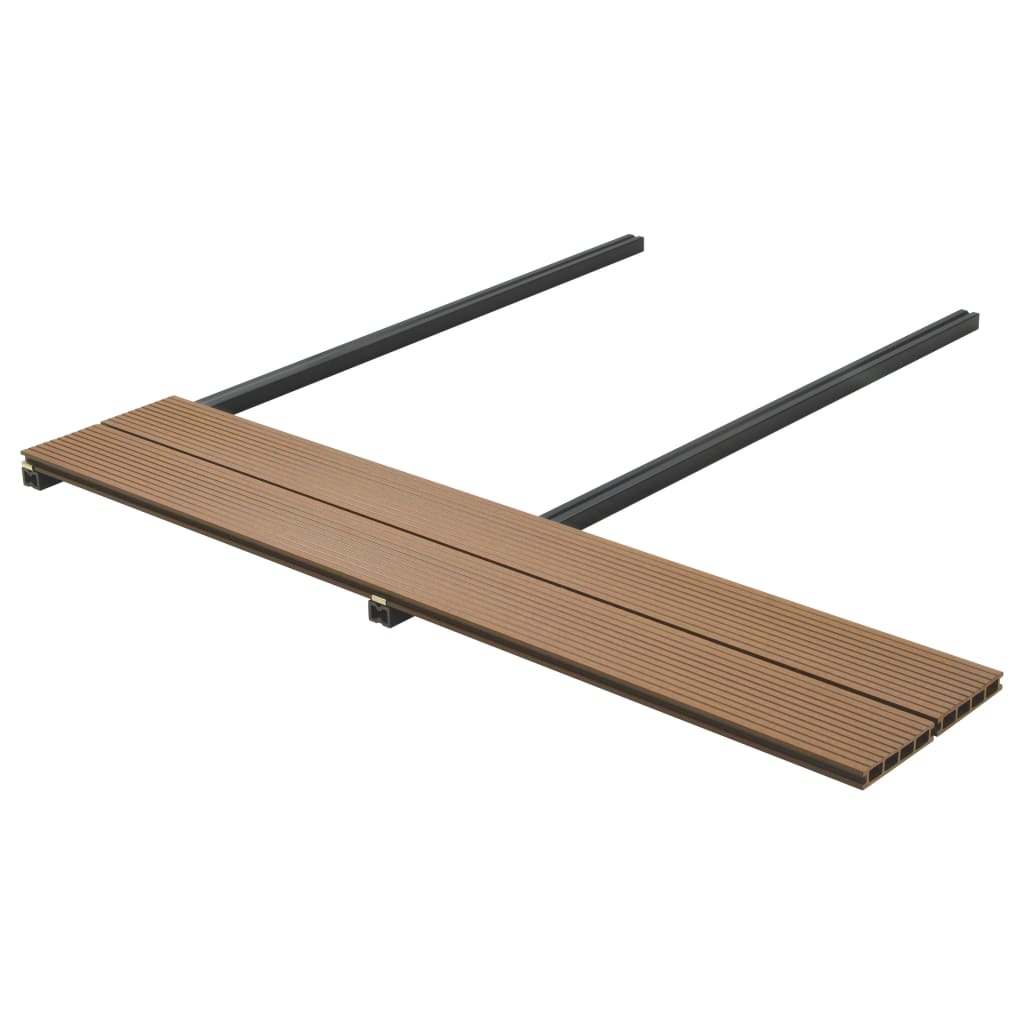 Terrasplanken HKC met accessoires 10 m² 2,2 m teak