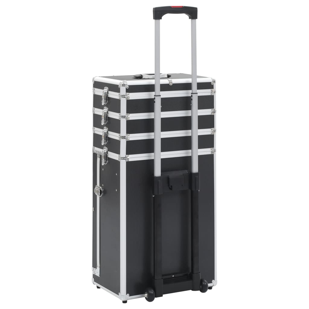 Make-up trolley aluminium zwart