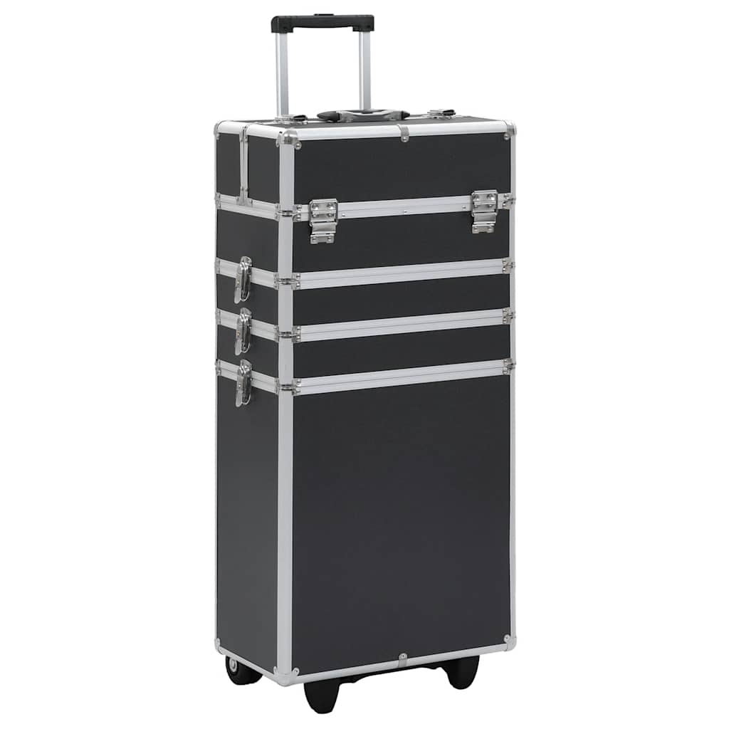 Make-up trolley aluminium zwart
