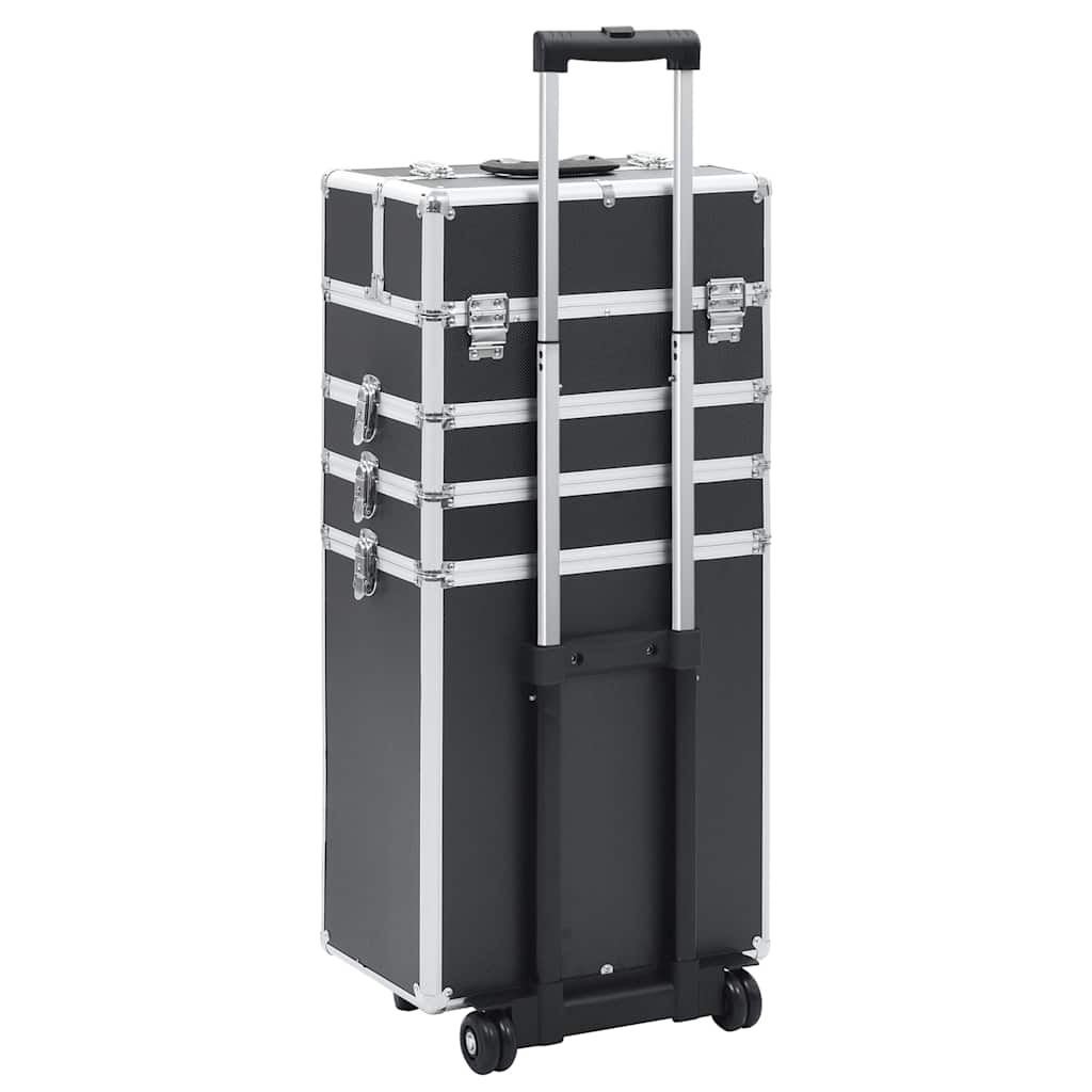 Make-up trolley aluminium zwart