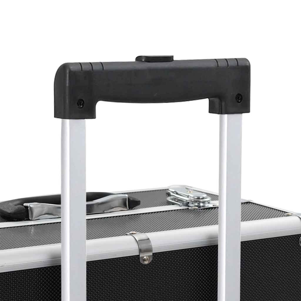Make-up trolley aluminium zwart