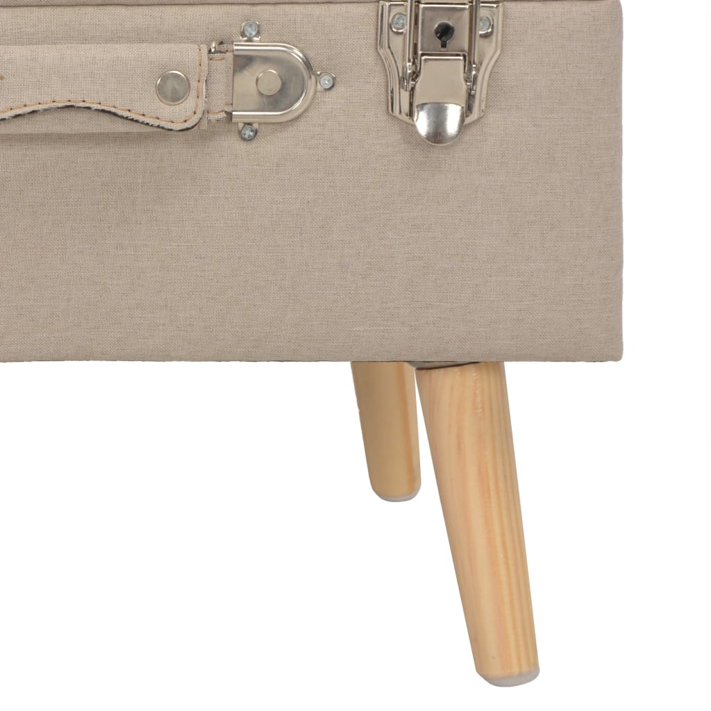 Opbergkruk 40 Cm Stof Beige