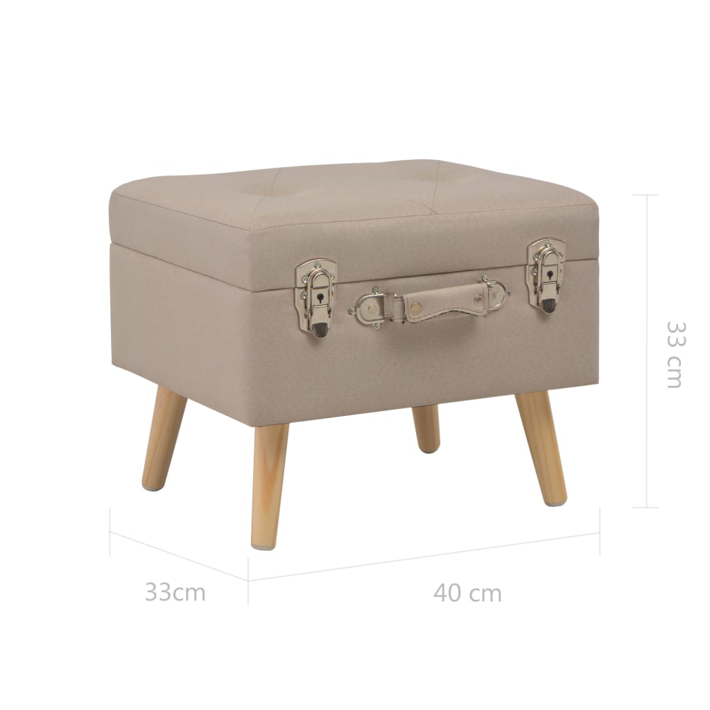 Opbergkruk 40 Cm Stof Beige