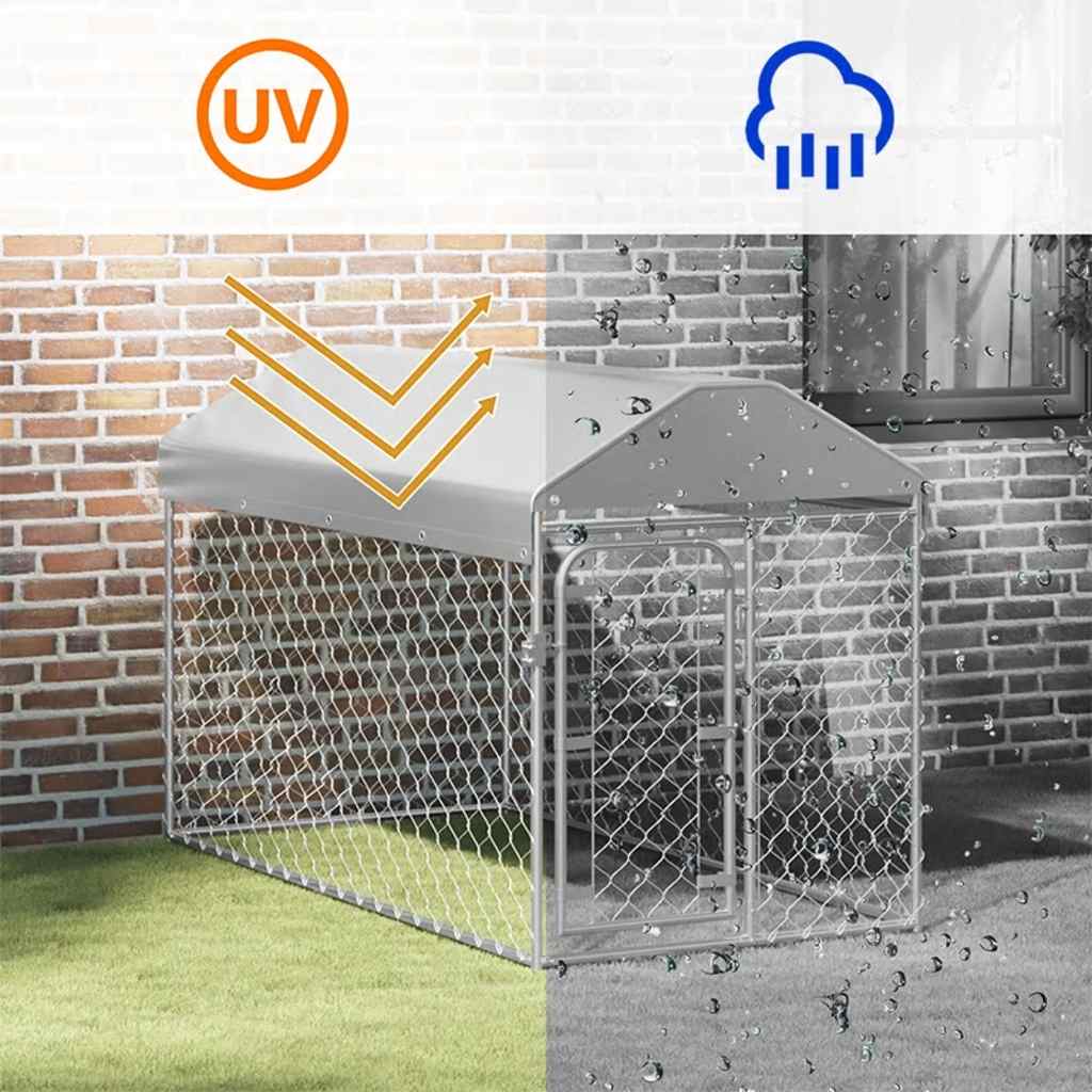 Hondenkennel voor buiten met dak 200x100x125 cm