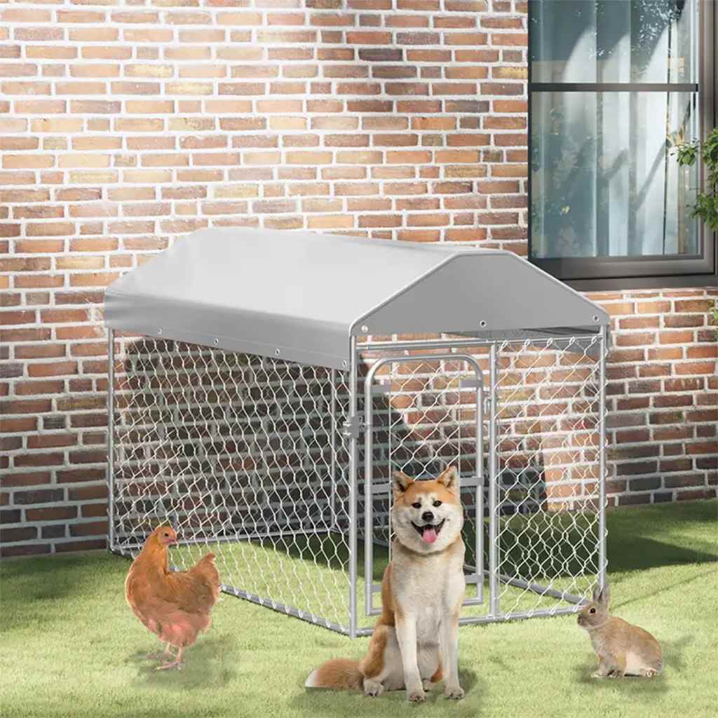 Hondenkennel voor buiten met dak 200x100x125 cm