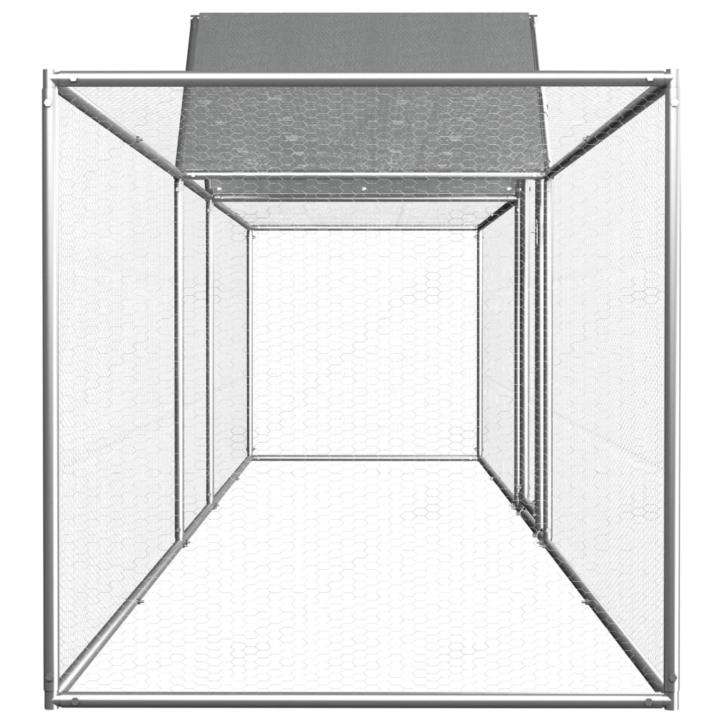 Kippenren 5X1X1,5 M Gegalvaniseerd Staal 5 x 1 x 1,5 m