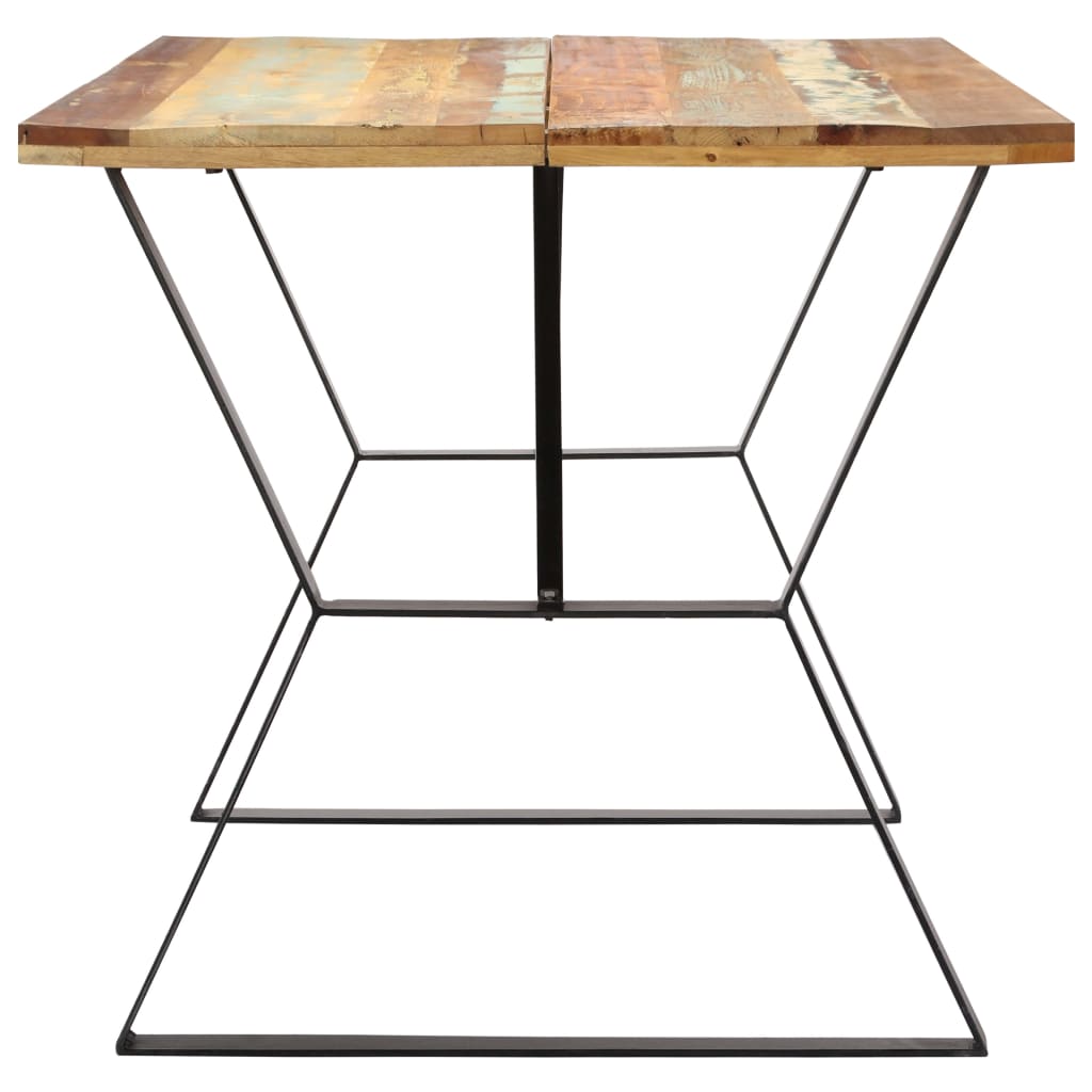 Eettafel 140X80X76 Cm Massief Gerecycled Hout 140 x 80 x 76 cm Multikleur