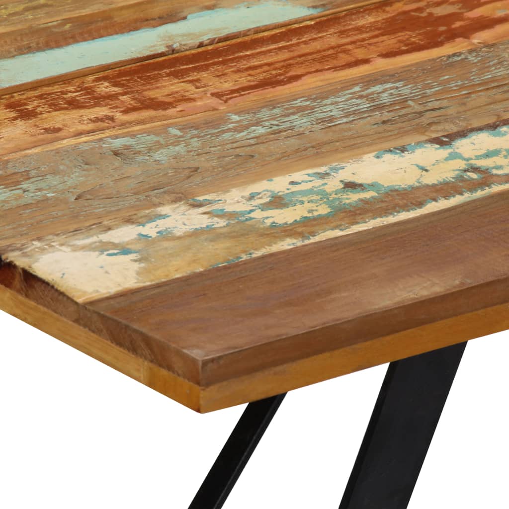 Eettafel 140X80X76 Cm Massief Gerecycled Hout 140 x 80 x 76 cm Multikleur