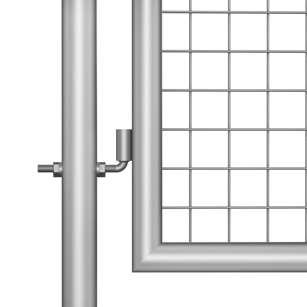 Poort 105x125 cm gegalvaniseerd staal zilverkleurig