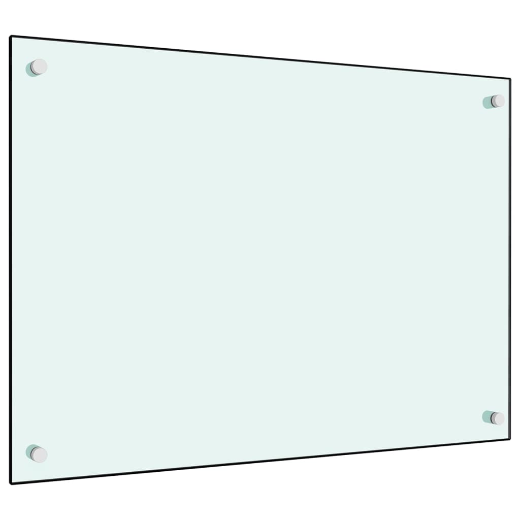 Spatscherm keuken 70x50 cm gehard glas wit