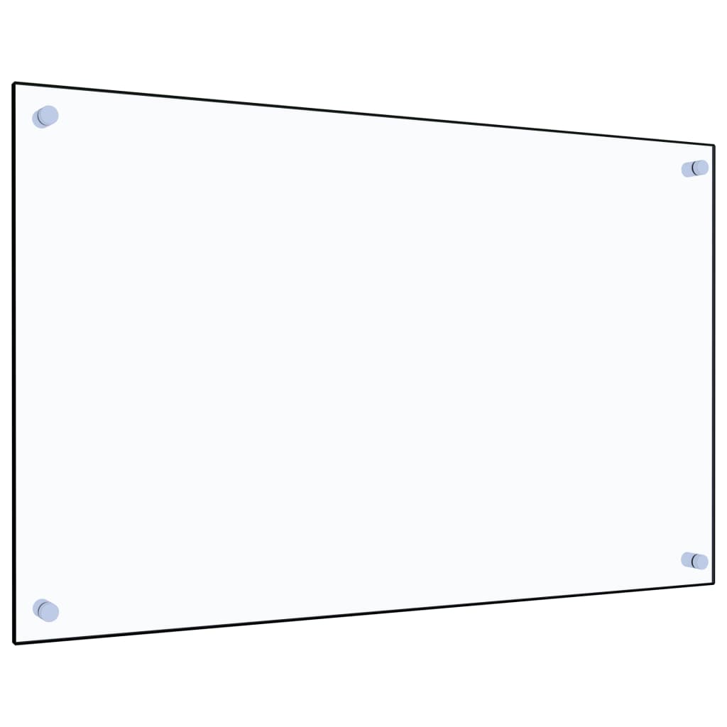 Spatscherm keuken 80x50 cm gehard glas transparant