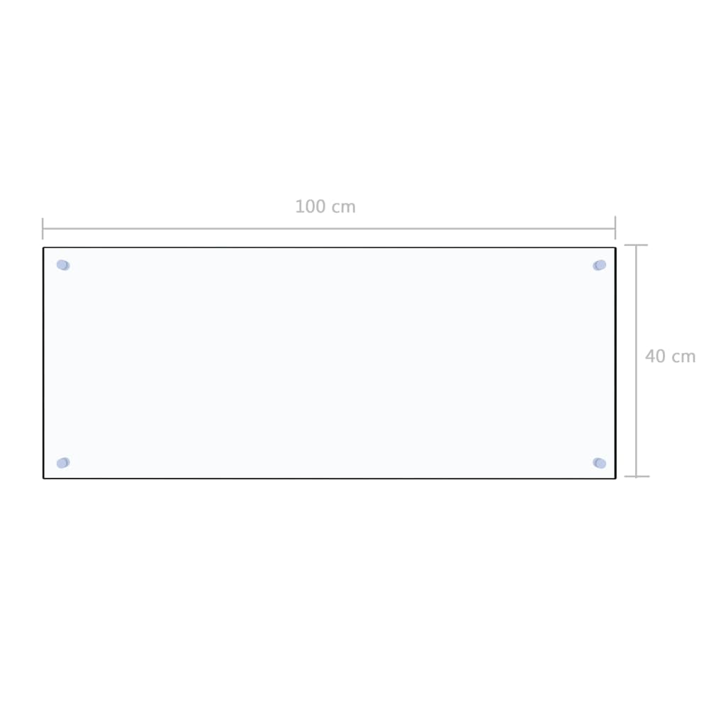 Spatscherm keuken 100x40 cm gehard glas transparant