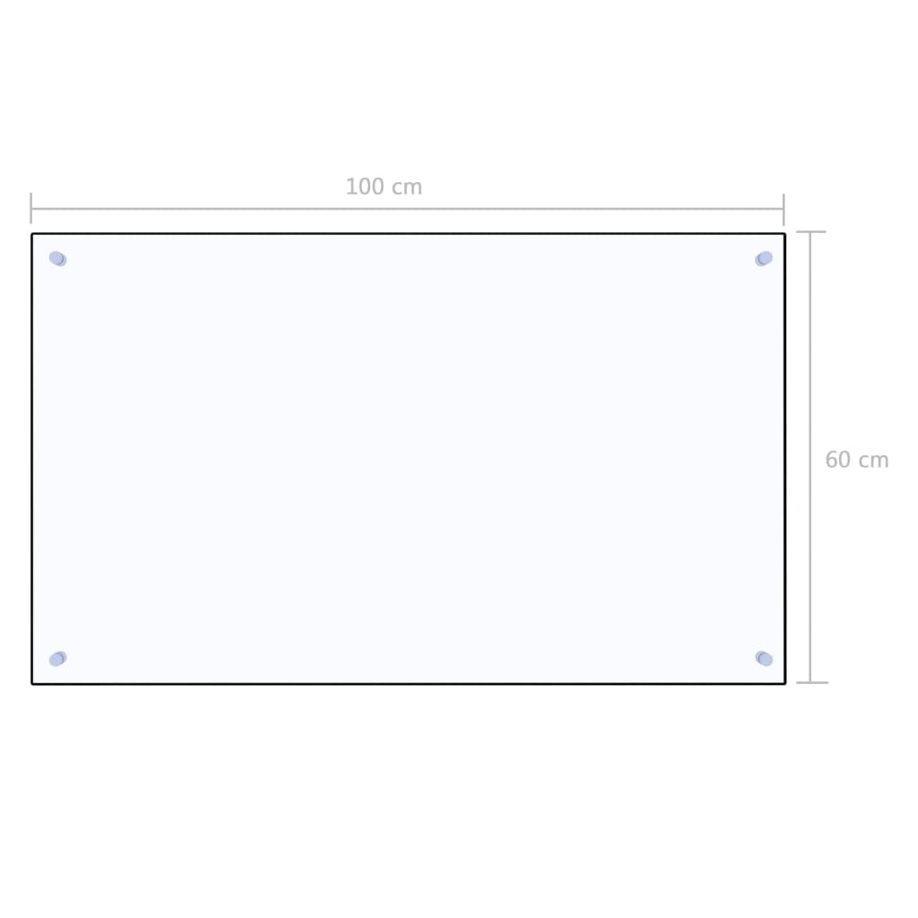 Spatscherm keuken 100x60 cm gehard glas transparant