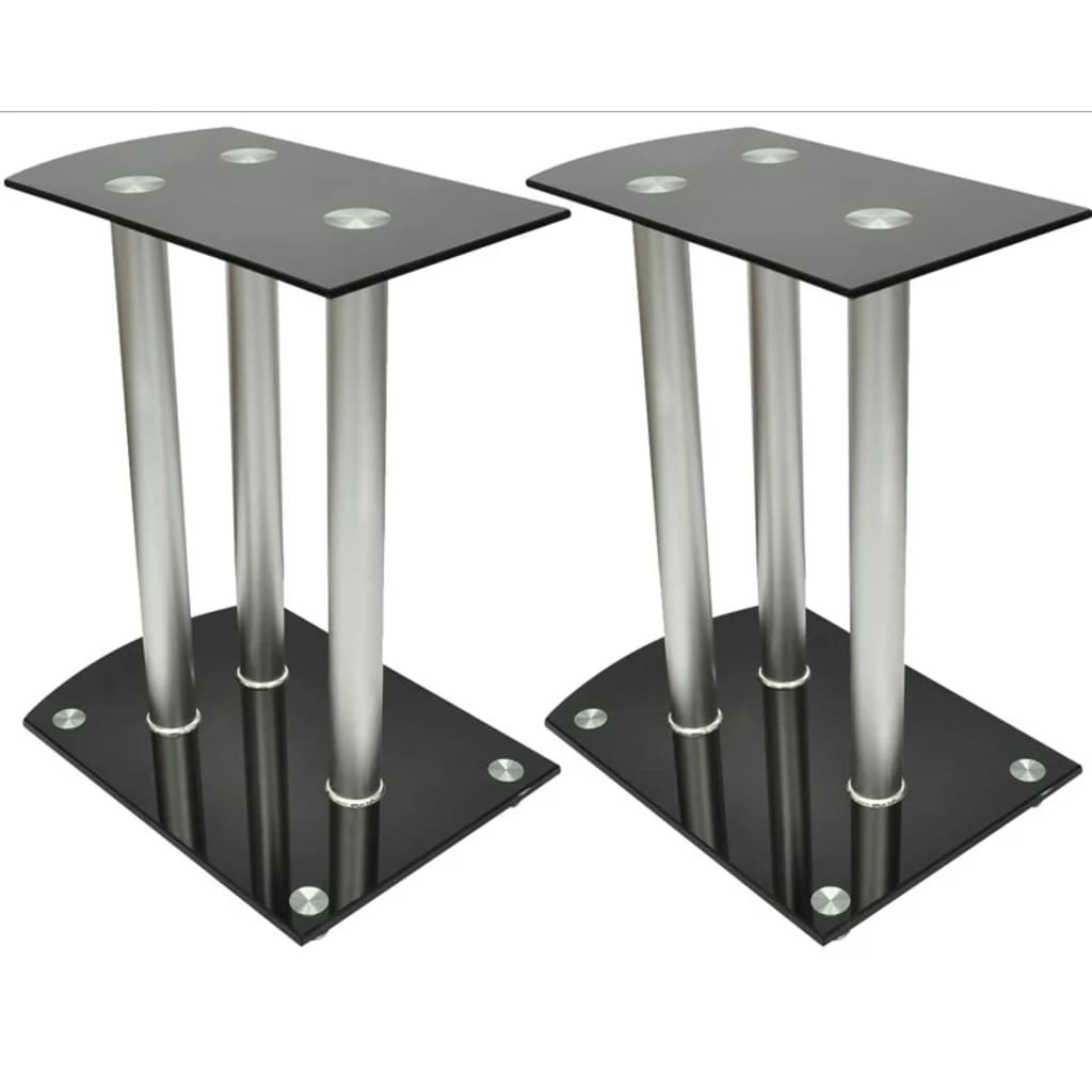 Speaker standaard Vocal set van 2 zwart glas