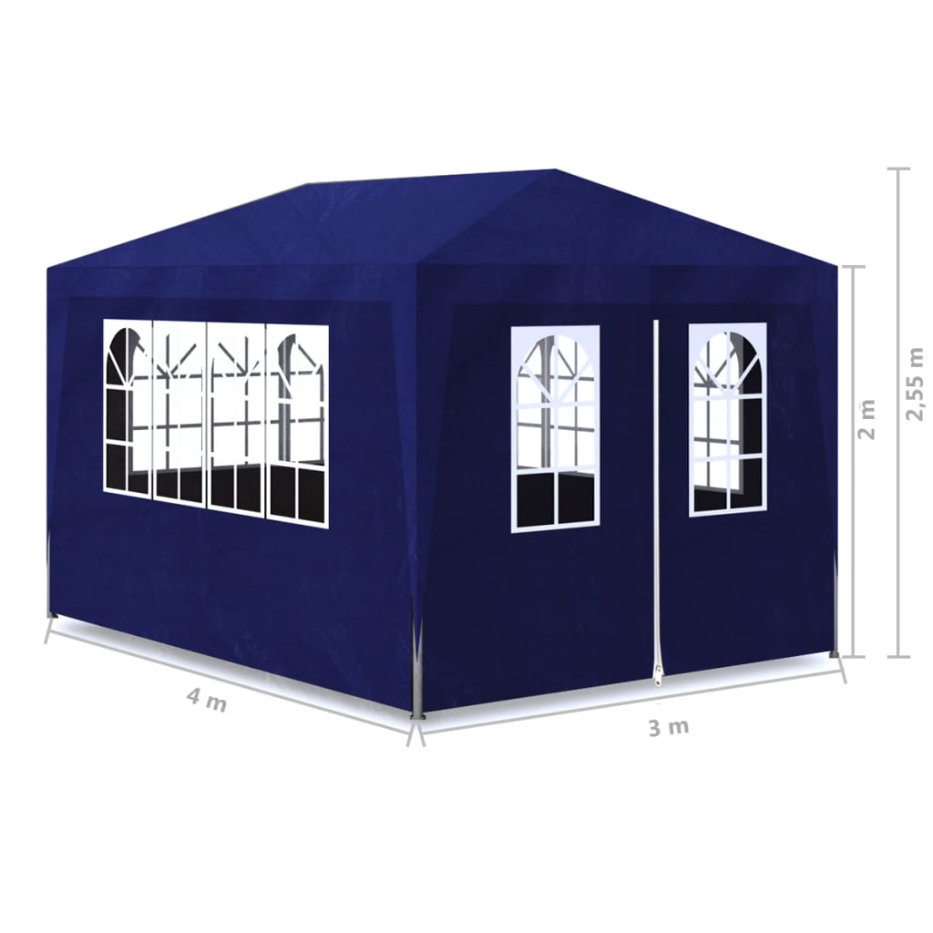 Partytent 3 x 4 m Blauw