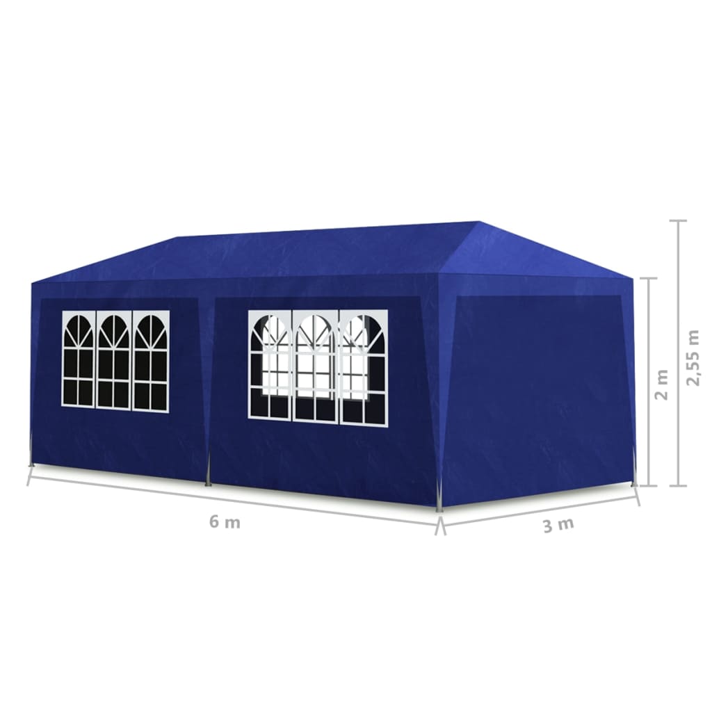 Partytent 3 x 6 m Blauw