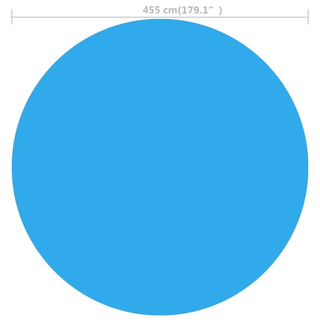 Solar Zwembadfolie Drijvend Rond 455 Cm Pe Ø 455 cm Blauw