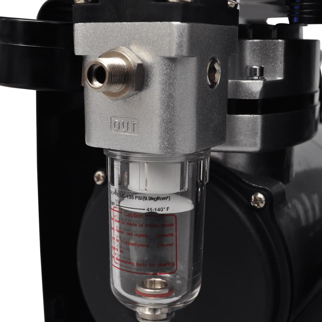 Airbrush compressorset met 3 pistolen