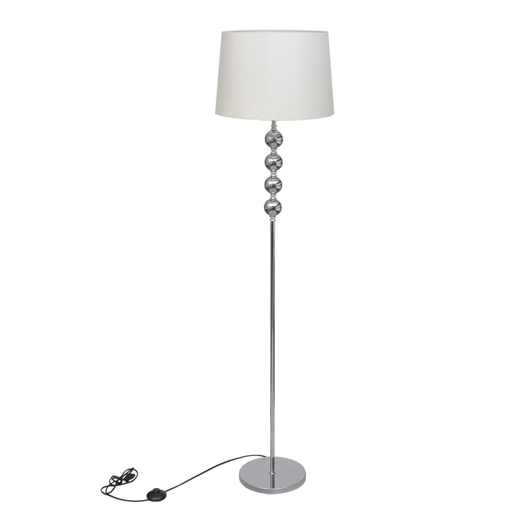 Vloerlamp Met Hoog Standaard En 4 Ballen Wit