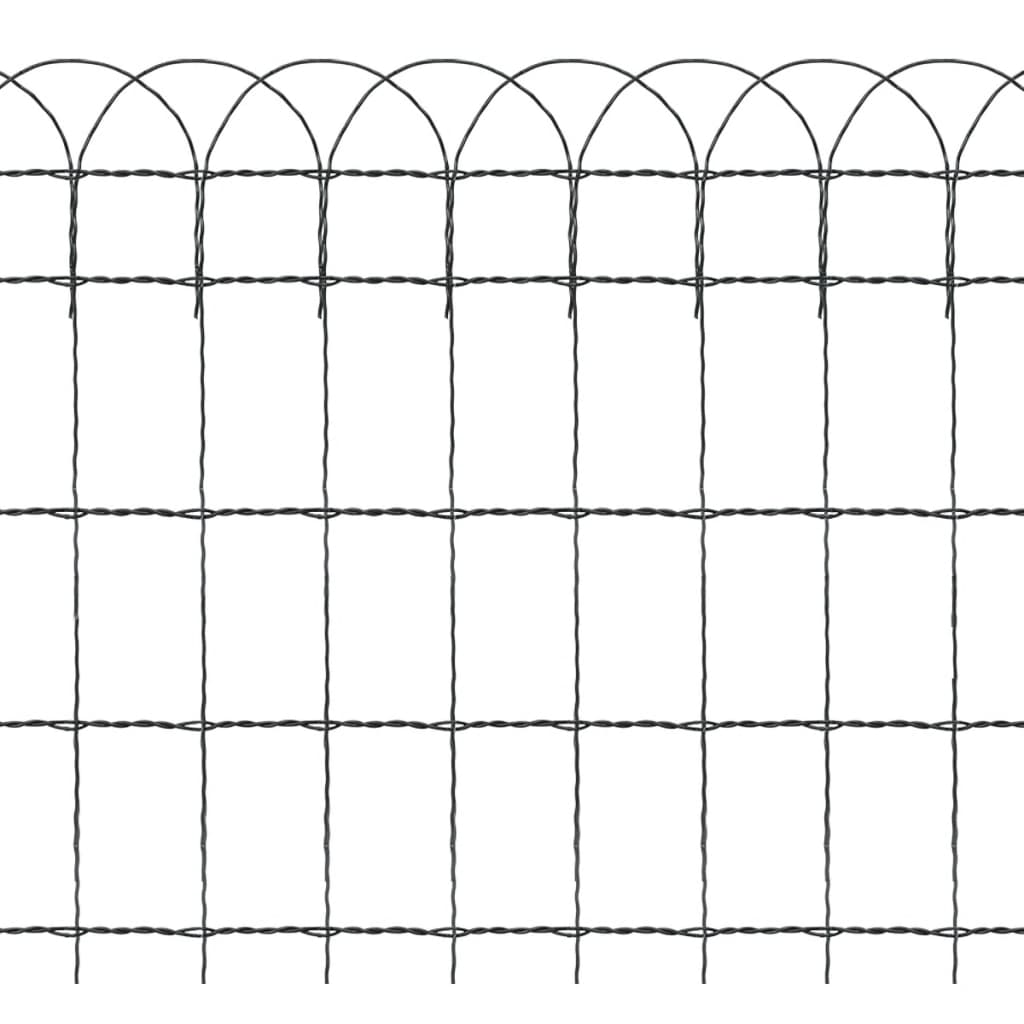 Borderafscheiding 25X0,65 M Gepoedercoat Ijzer 25 x 0.65 m