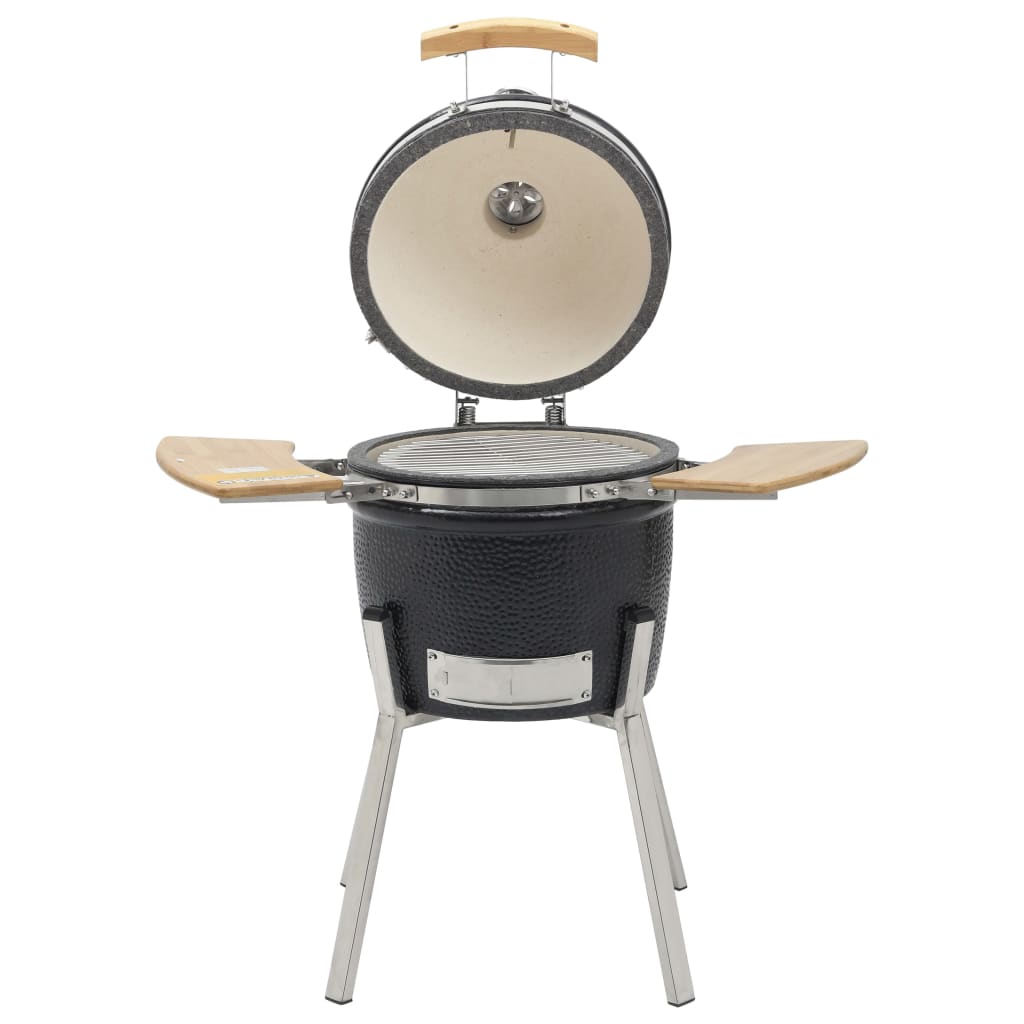 Kamado Barbecue 76 Cm Keramiek Zwart