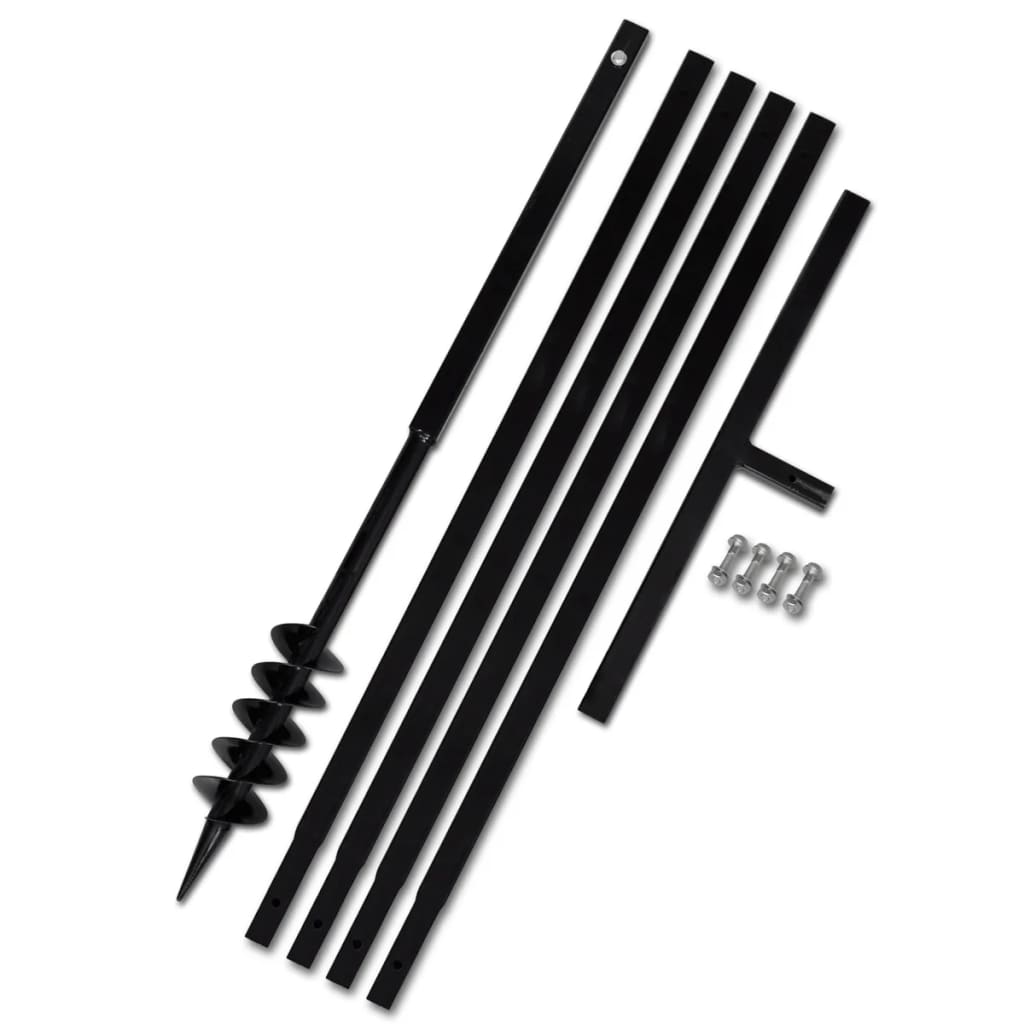 Grondboor 80 mm met 5 m verlengstuk Staal