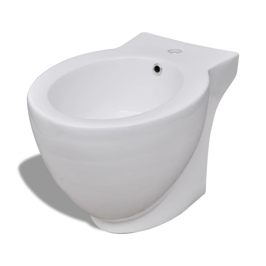 Toilet- en bidetset keramiek wit