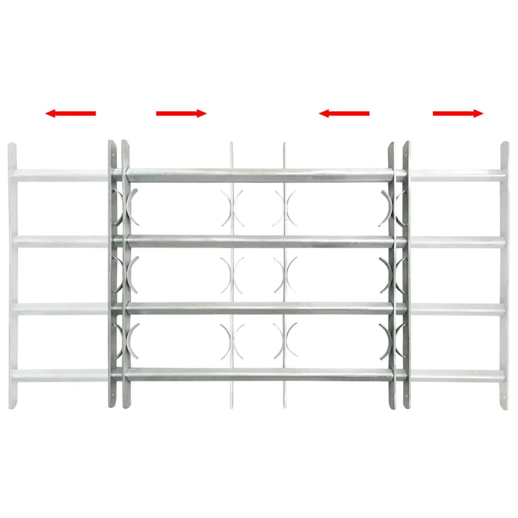 Raambeveiliging verstelbaar met 4 dwarsstangen 500-650 mm