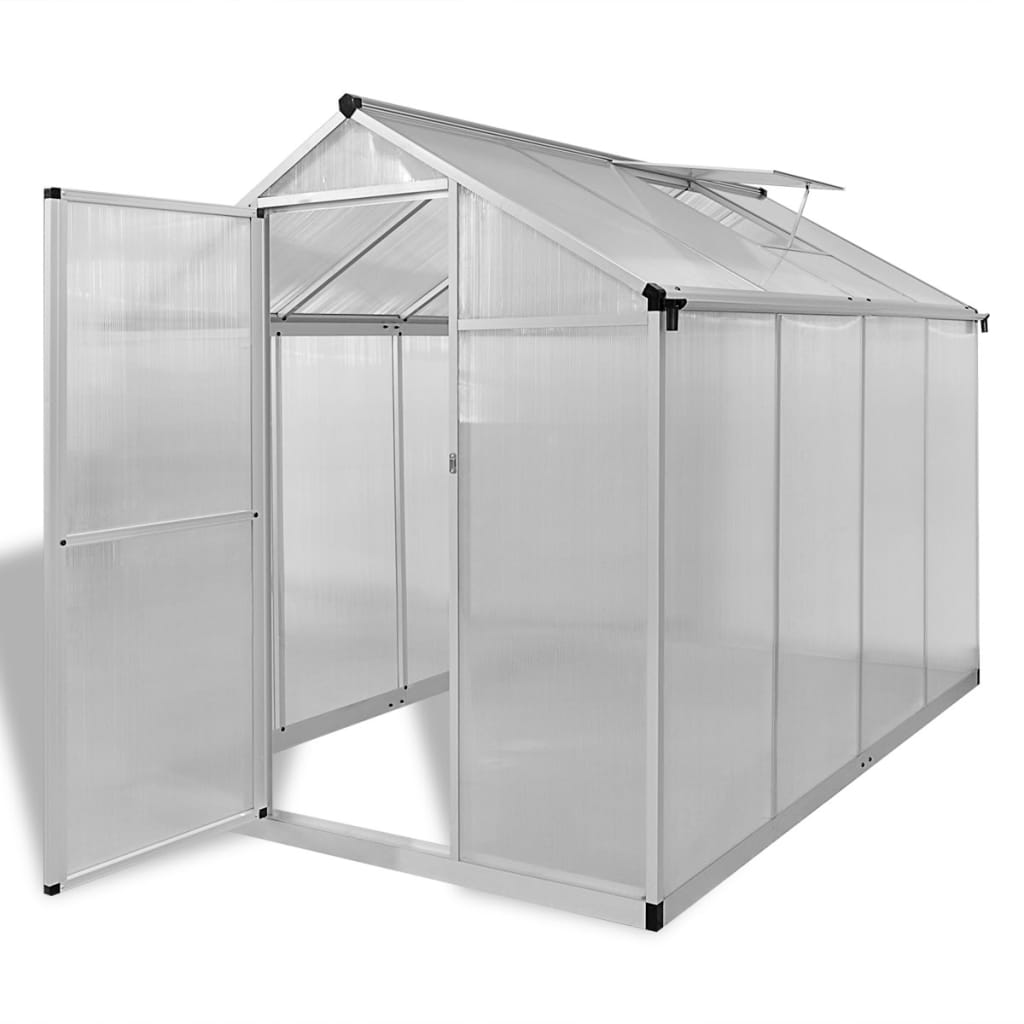 Tuinkas Met Basisframe 4,6 M² Versterkt Aluminium 1 242 x 190 x 195 cm