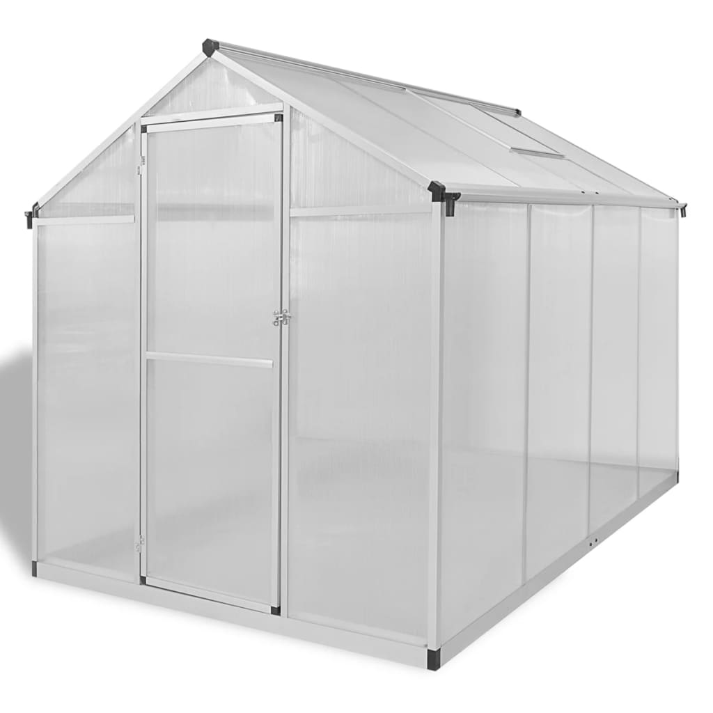 Tuinkas Met Basisframe 4,6 M² Versterkt Aluminium 1 242 x 190 x 195 cm