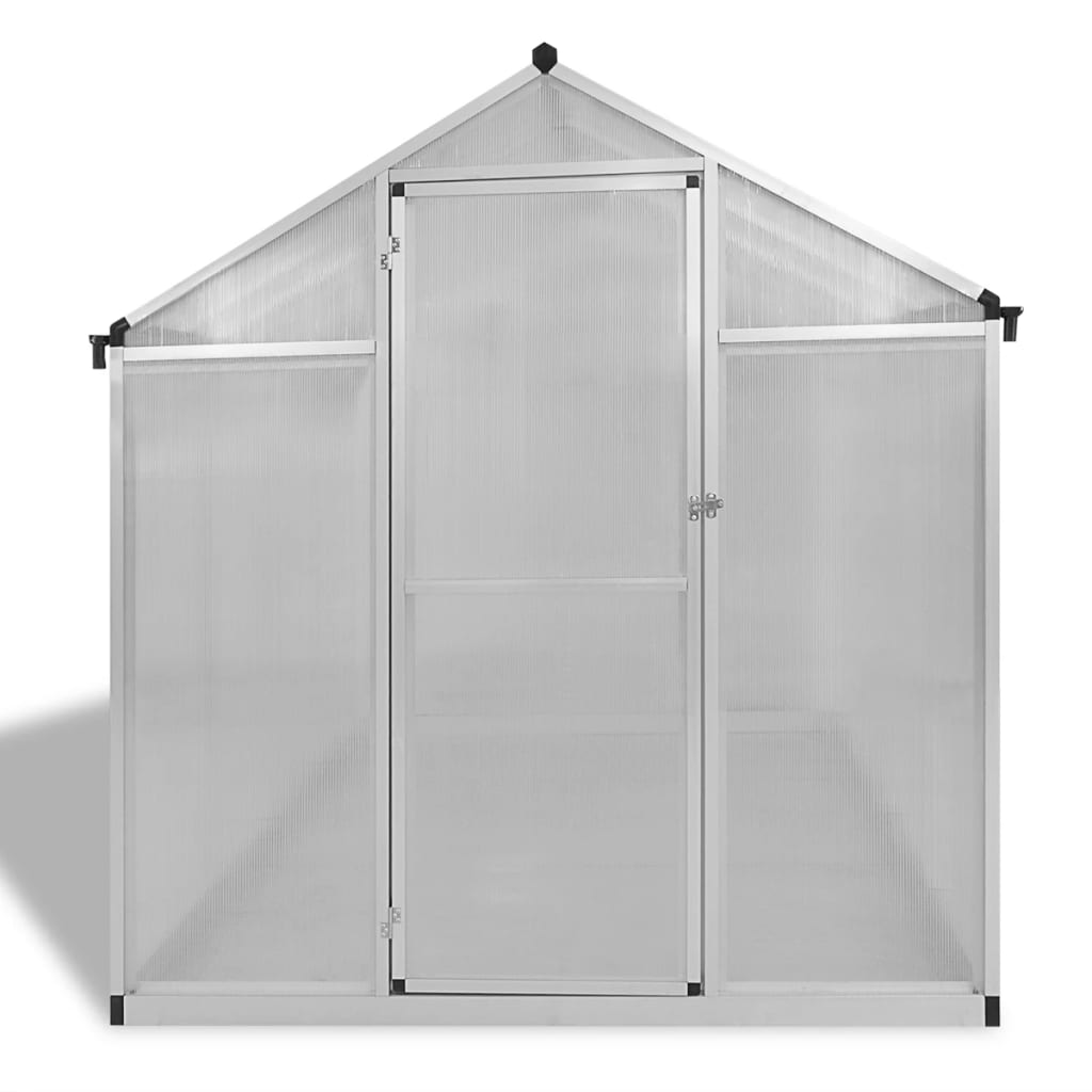 Tuinkas Met Basisframe 4,6 M² Versterkt Aluminium 1 242 x 190 x 195 cm