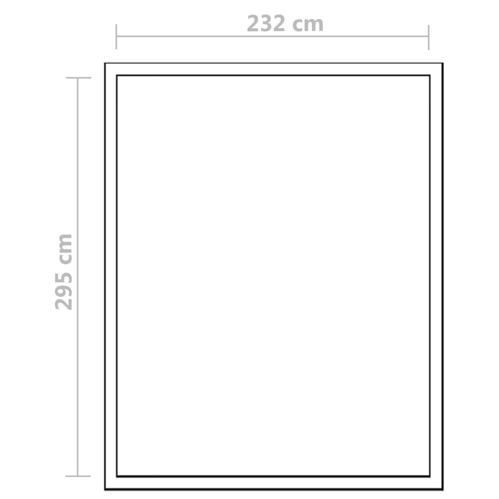 Tuinkas Met Basisframe 7,55 M² Versterkt Aluminium 1 302 x 250 x 195 cm