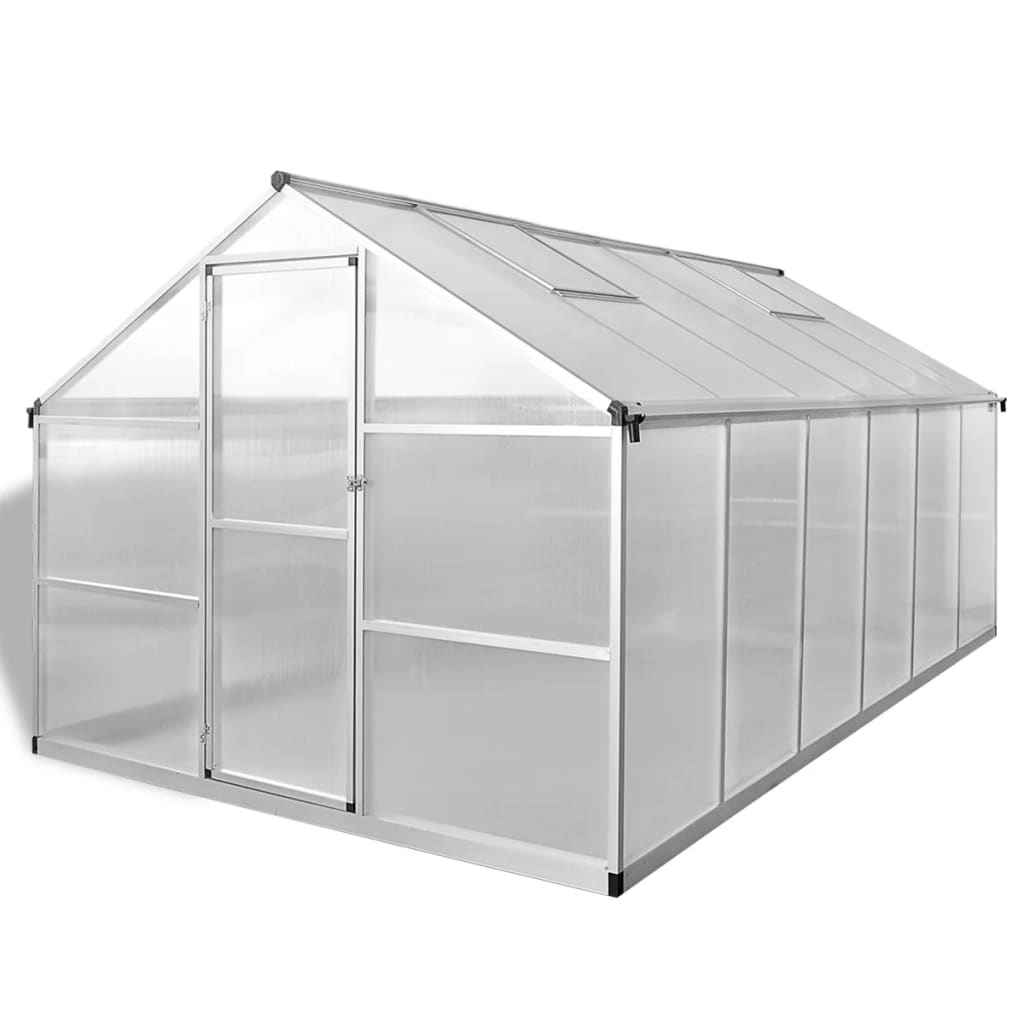 Tuinkas Versterkt Aluminium Met Basisframe 9,025 M² 1 361 x 250 x 195 cm