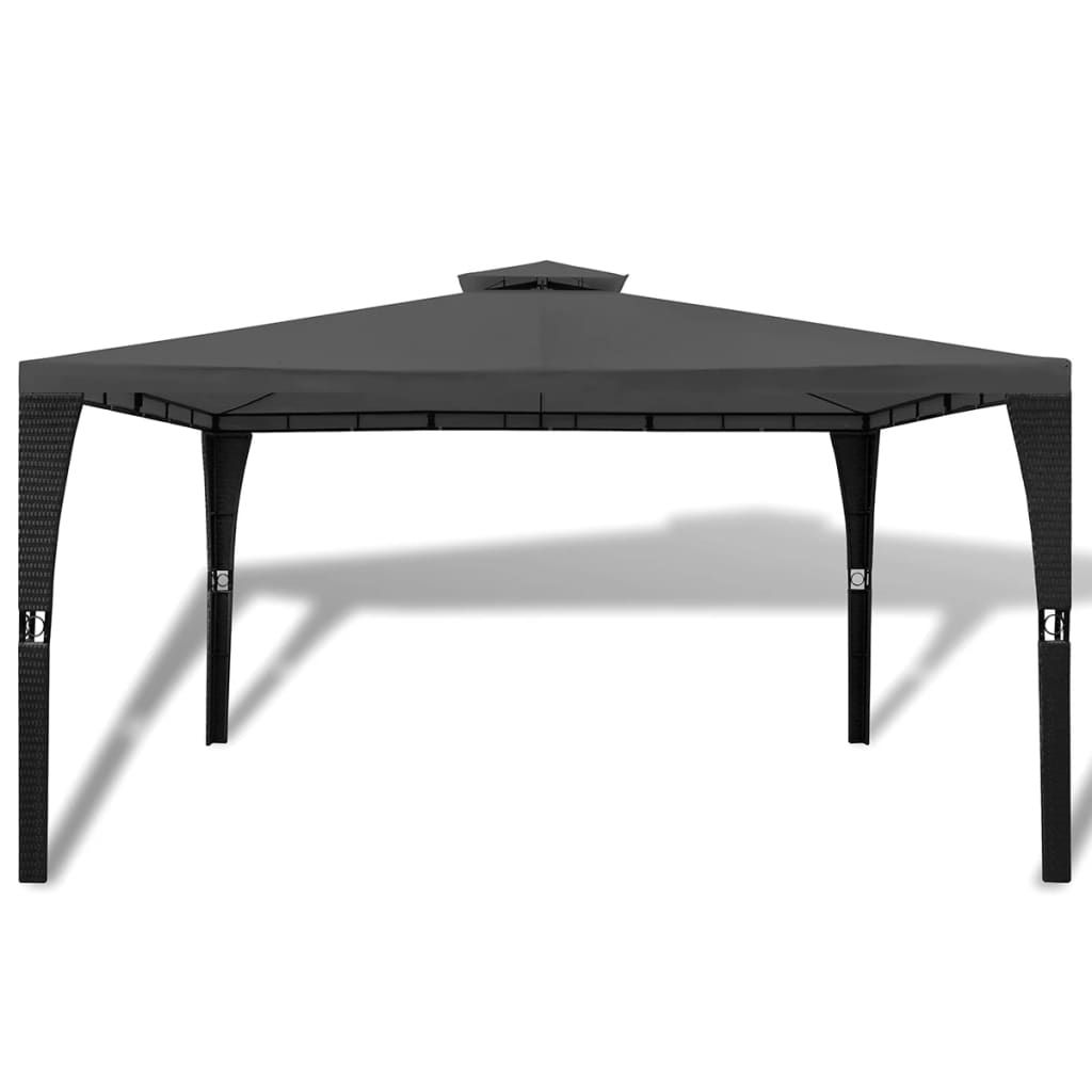 Prieel Met Dak Donker 3 x 4 m Grijs