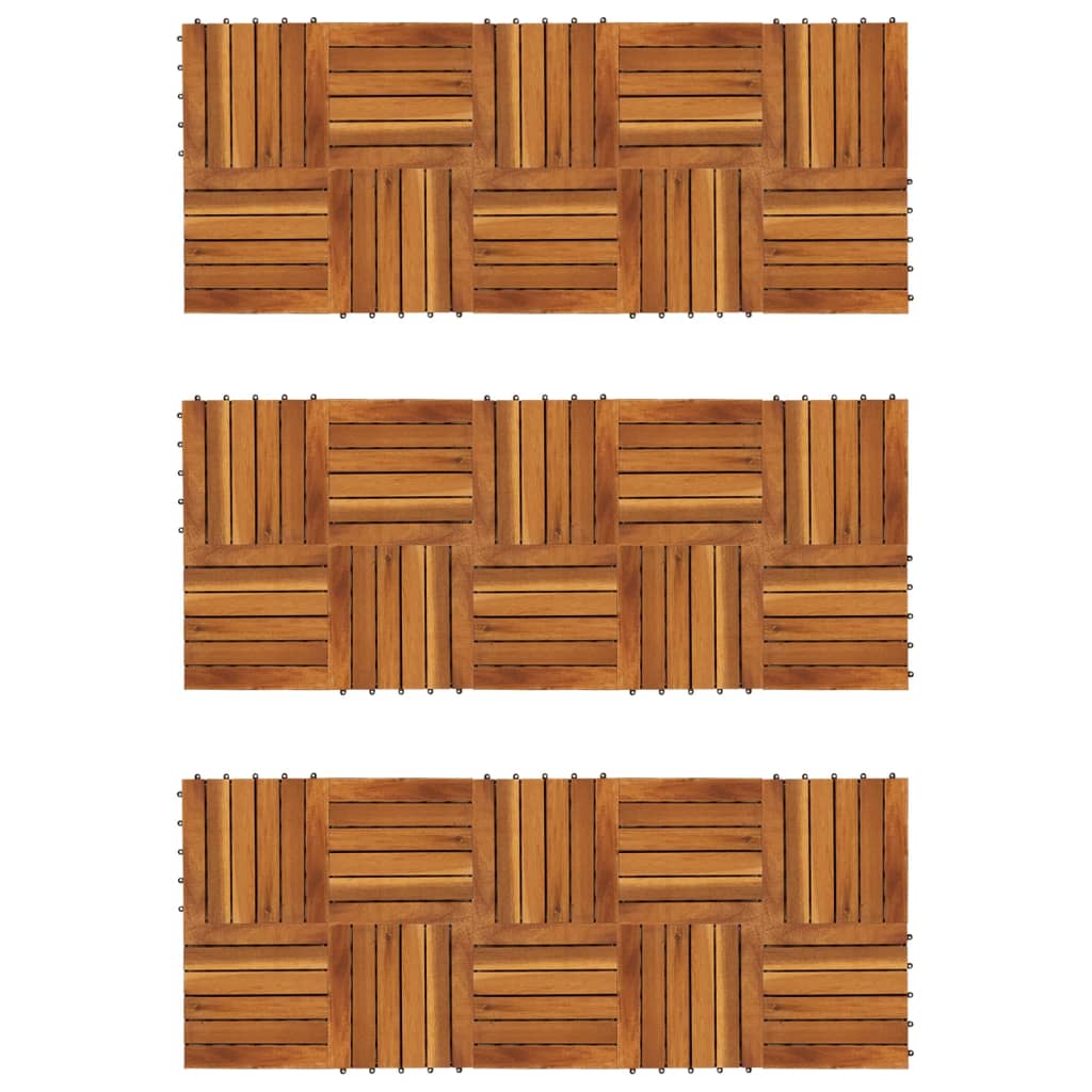 Terrastegels verticaal patroon 30 x 30 cm Acacia set van 30 30 Bruin Patroon 2