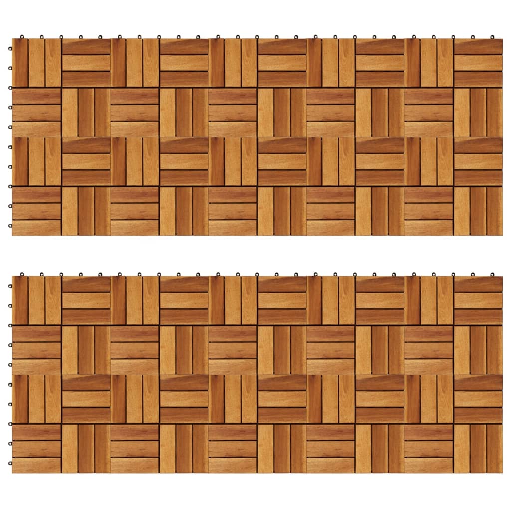 Terrastegels 30 x 30 cm Acacia set van 20 20 Bruin Patroon 1