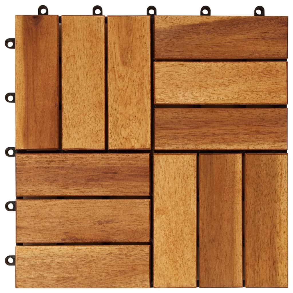 Terrastegels 30 x 30 cm Acacia set van 20 20 Bruin Patroon 1