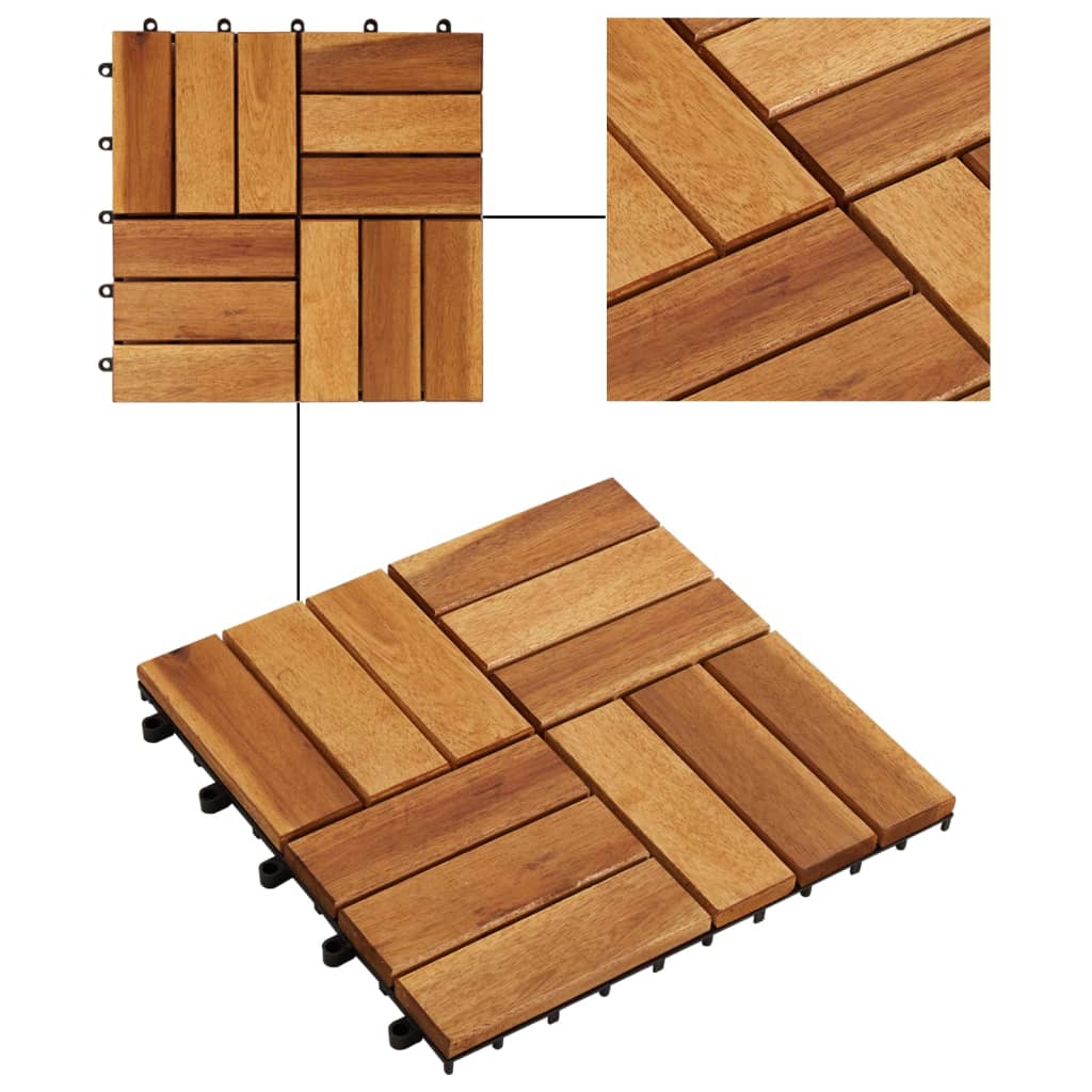 Terrastegels 30 x 30 cm Acacia set van 30 30 Bruin Patroon 1