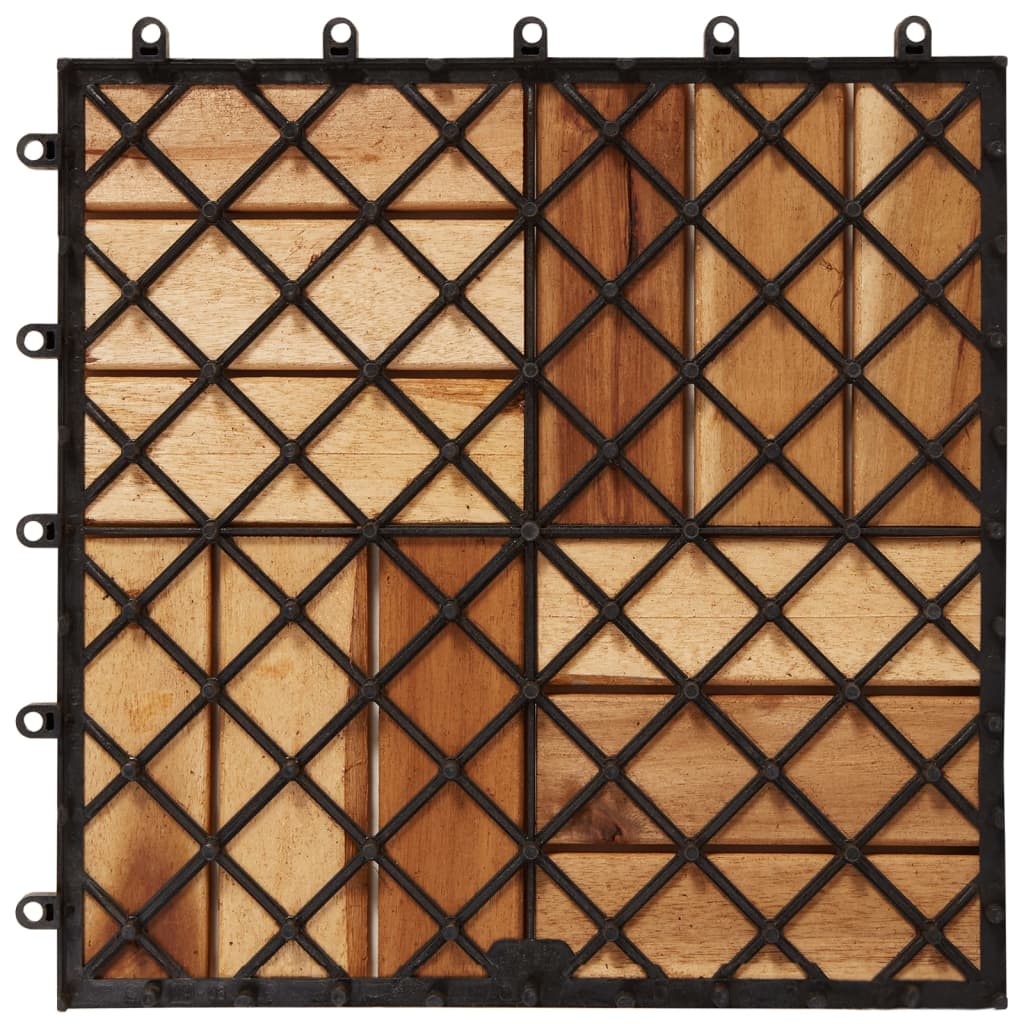 Terrastegels 30 x 30 cm Acacia set van 30 30 Bruin Patroon 1