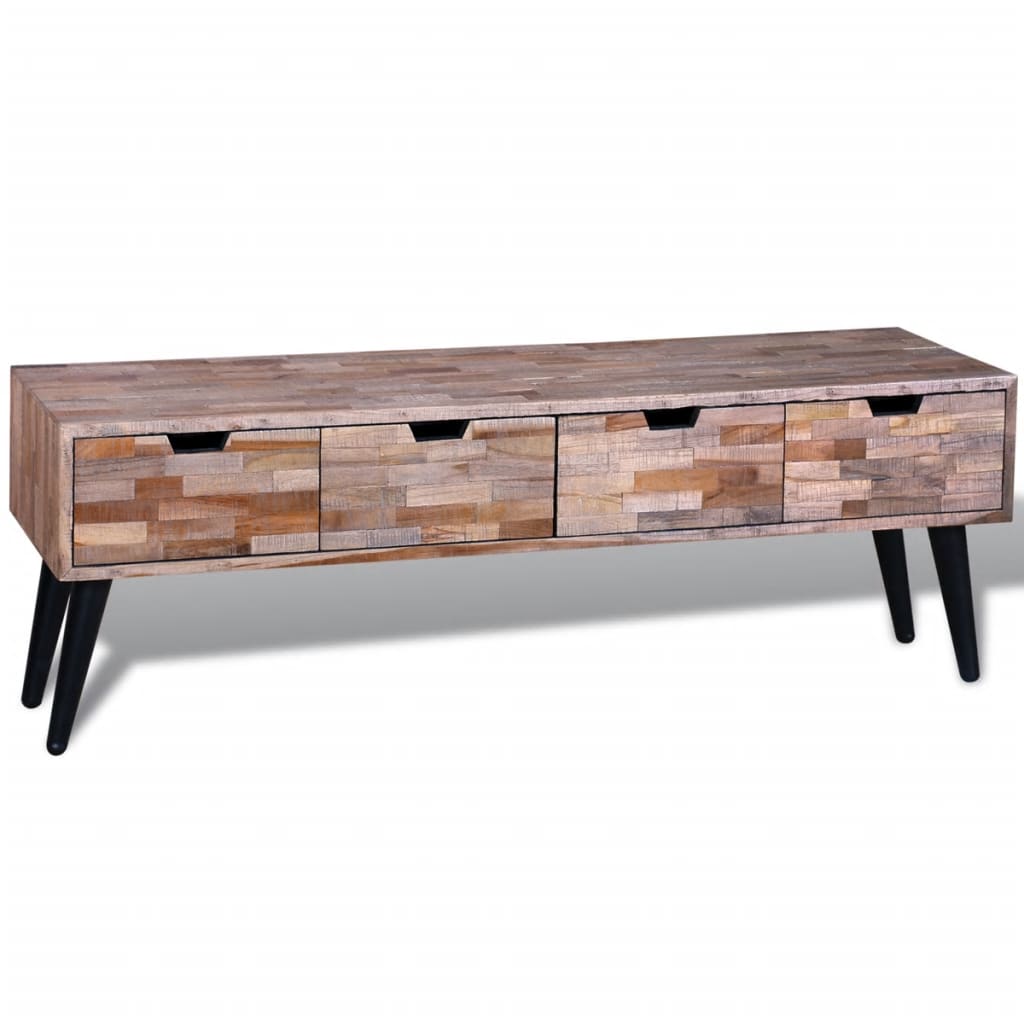 Tv-Meubel Met Vier Lades Gerecycled Teak