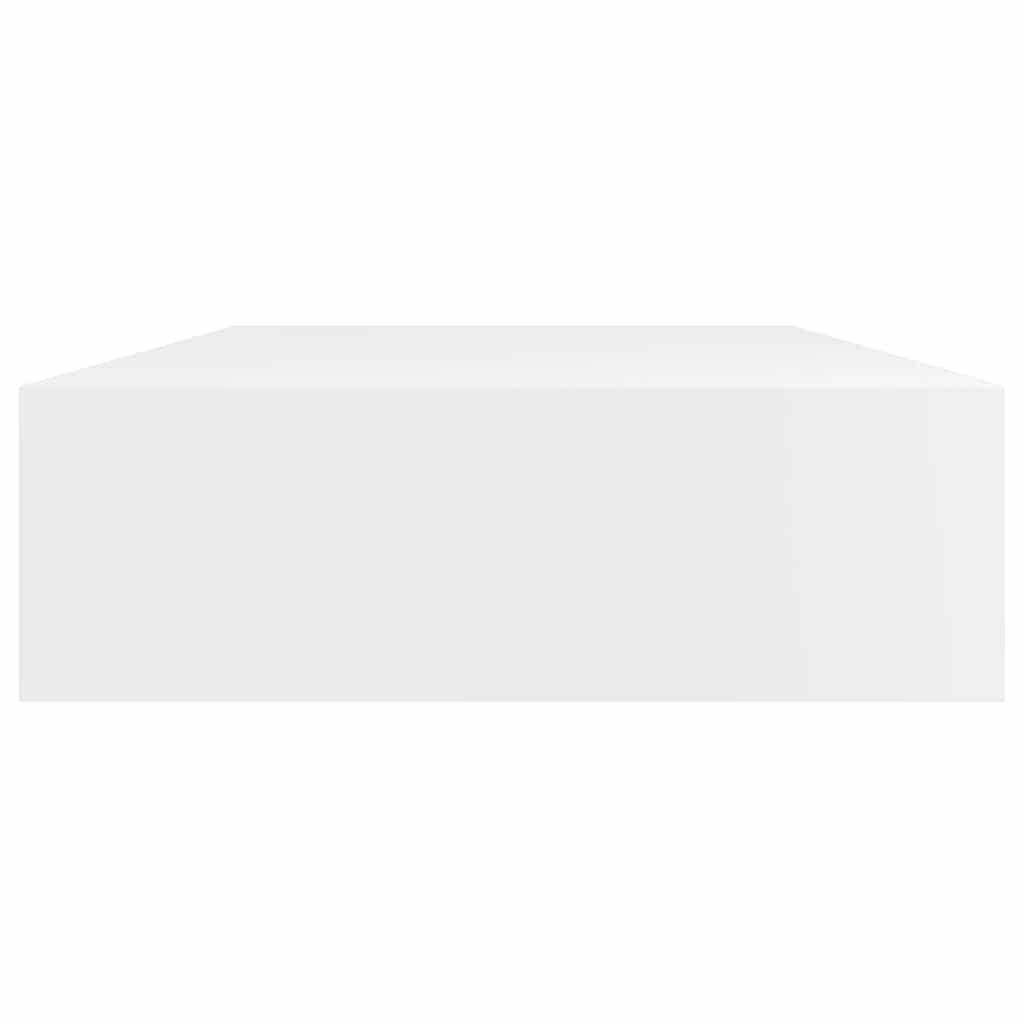 Wandschap met lade zwevend MDF wit