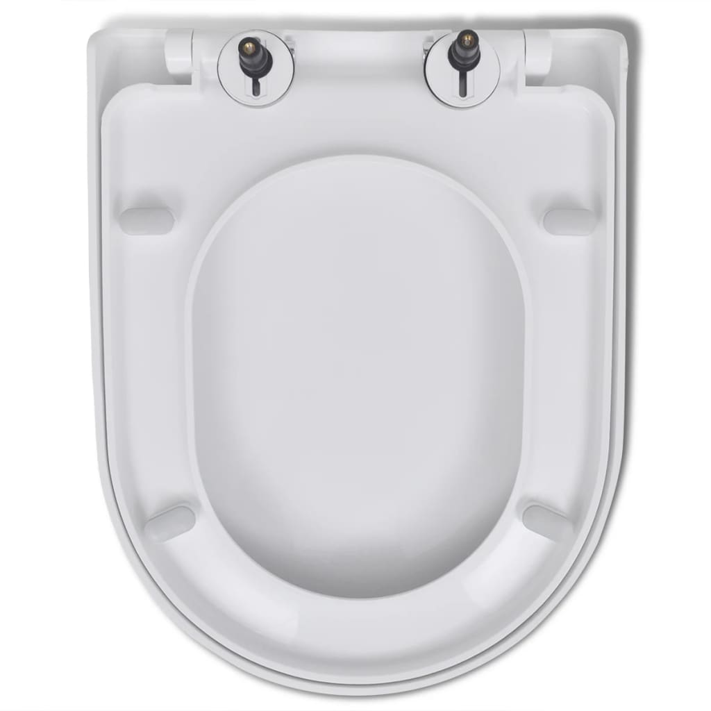 Toiletbril soft-close met quick-release ontwerp vierkant wit