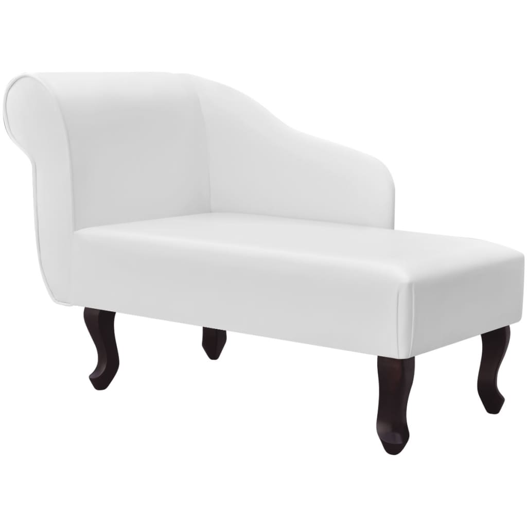 Chaise Longue Kunstleer Wit