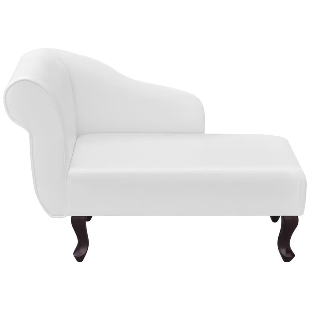 Chaise Longue Kunstleer Wit