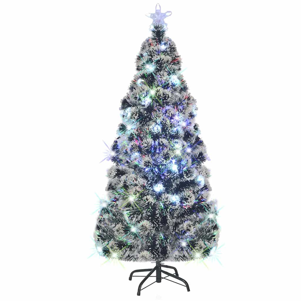 Kerstboom met LED en standaard 150 cm glasvezel