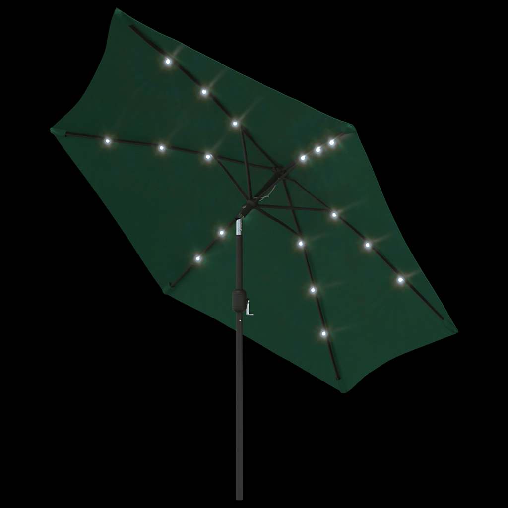 Zweefparasol met LED 3,5 m groen